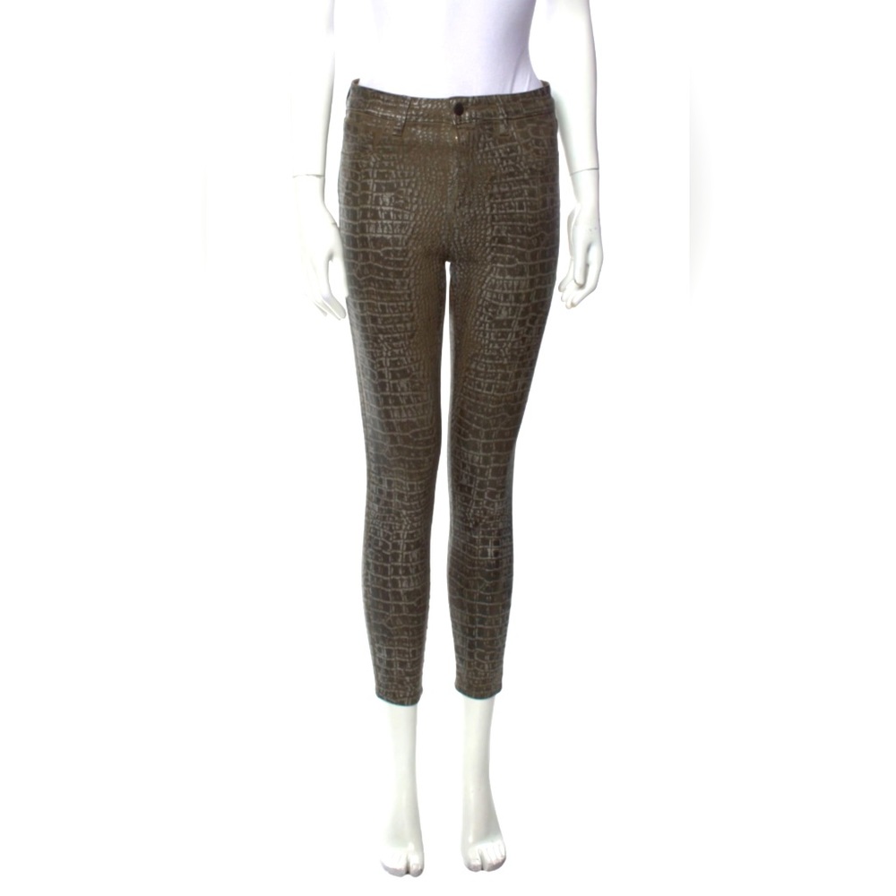 L'AGENCE Animal Print Skinny Leg Pants